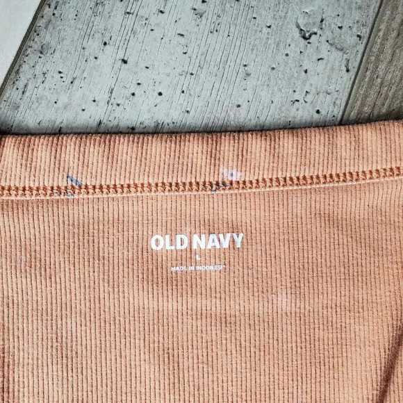 Old Navy Ribbed Floral Casual Boho Tee Shirt Top Size Large - Picture 2 of 11